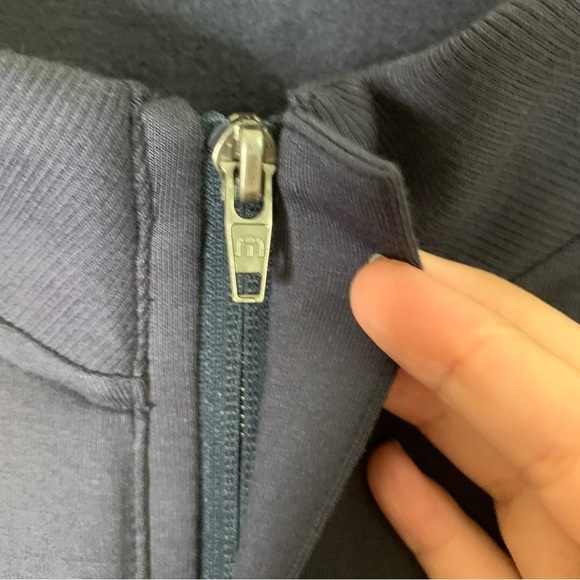 Travis Mathew Mens navy 1/4 zip fleece sweatshirt with pockets XL - Picture 6 of 11